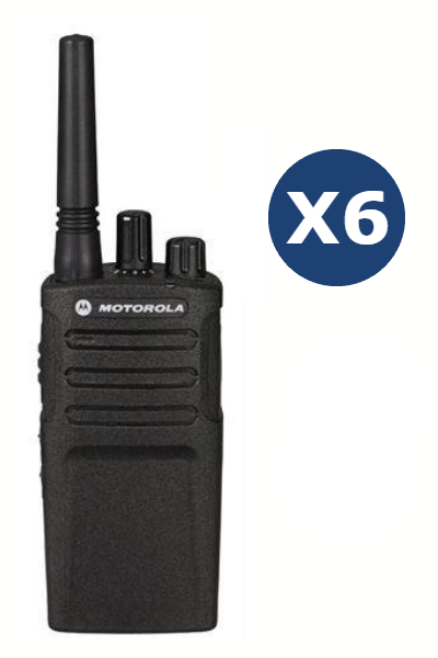 6 Pack Motorola XT420 with Chargers - Two Way Radios