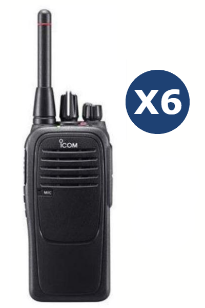 6 Pack Icom IC-F29SR - Two Way Radios